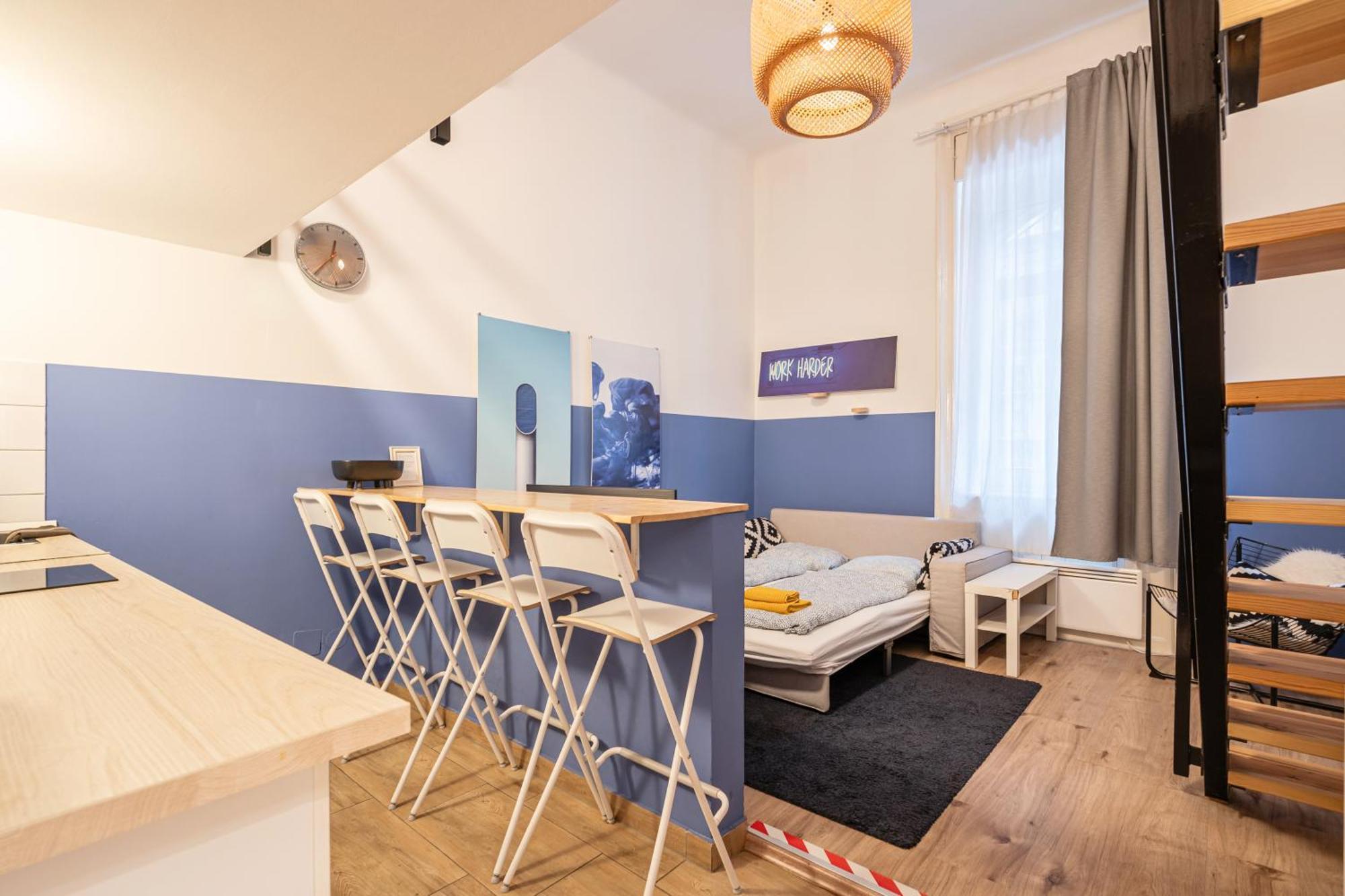 Cosy Studio In Central Party District W41 Blue Budapest Eksteriør billede