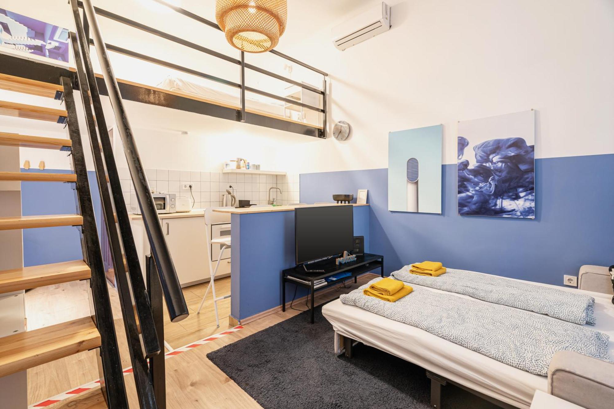 Cosy Studio In Central Party District W41 Blue Budapest Eksteriør billede
